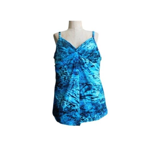 Miraclesuit Size 16 Slimming Style Swim Tankini Top NWT - Picture 1 of 2
